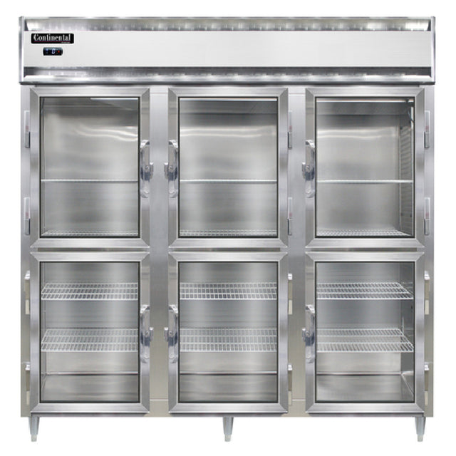 Continental Refrigerator DL3F-SS-GD-HD Designer Line Freezer Reach-in Three-section