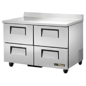 True Refrigeration TWT-48D-4-HC Work Top Refrigerator Two-section