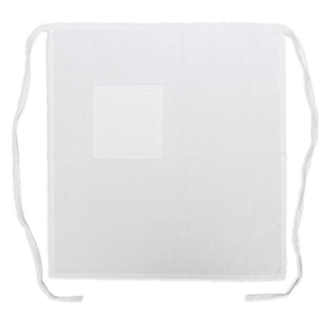 AllPoints 2575WHT 30 In Bistro Apron 1 Pocket White