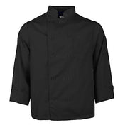 KNG 2577BLKXS Kng Xs Lw Chef Coat Black Long Sleeve