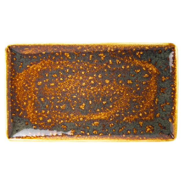 Steelite 12020556 Taste Rectangle Tray 13.0" X 7.5"Vesuvius Amber