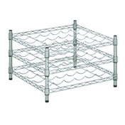 Hubert 212288 - Kratos Wire Wine Rack, 24"W X 24"D X 14"H, 14" Posts