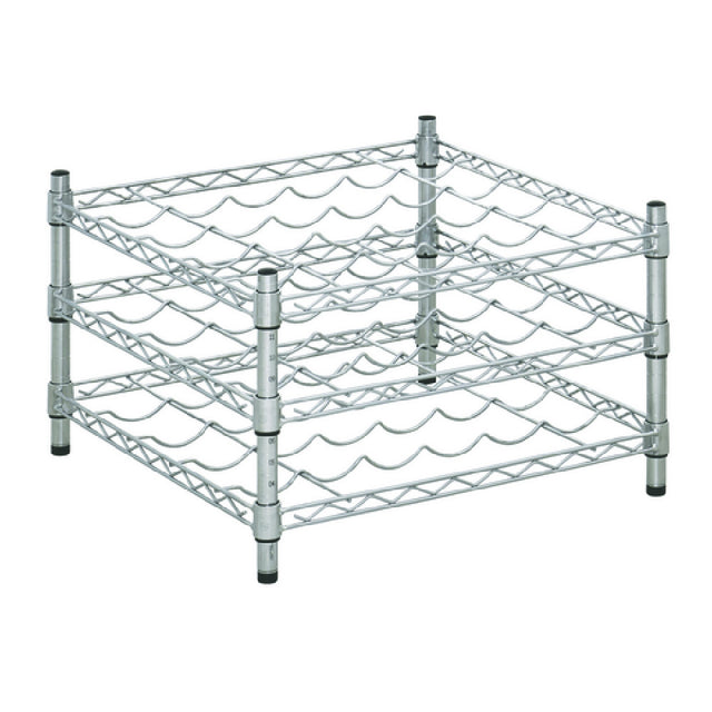Hubert 212288 - Kratos Wire Wine Rack, 24"W X 24"D X 14"H, 14" Posts