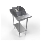 BK Resources HST-1830-1014-SS Filler Table With Drop-in Sink 18"W X 30"D X 41-3/4"H