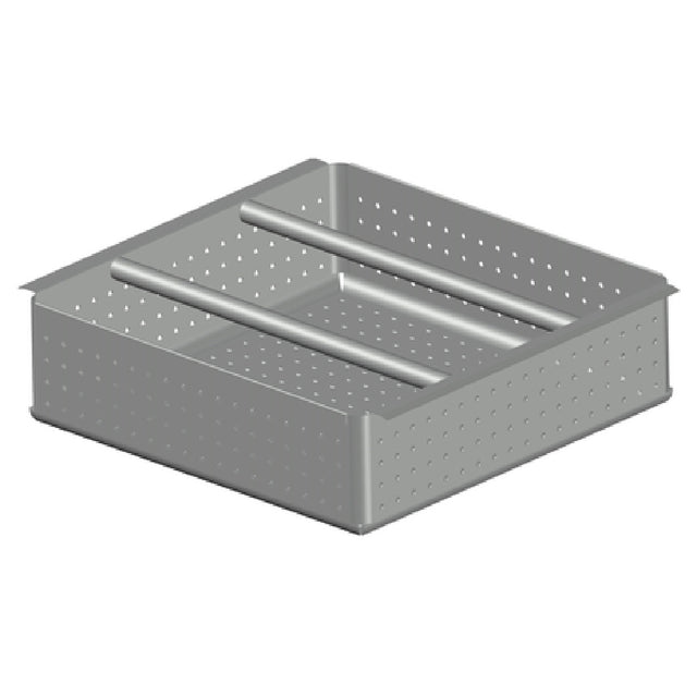 SPG DTO-10 - Universal Stainless Stainless Steel Scrap Basket With Slides, Fits 20" X 20" X 6" Deep Pre-rinse Bowl