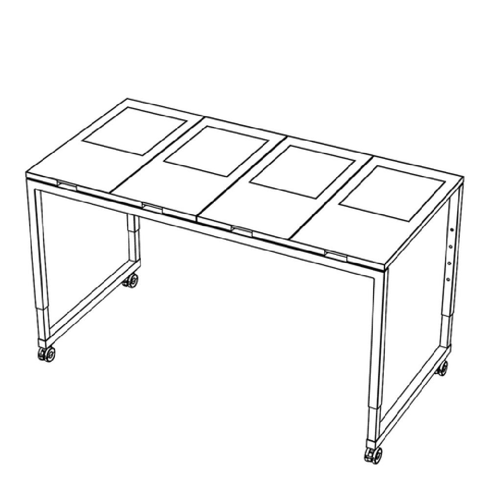 BauscherHepp VE-81119 Venta® STAGE_80_S_ACTION_STATION_4_UNITS Induction Holding Table 4 Units