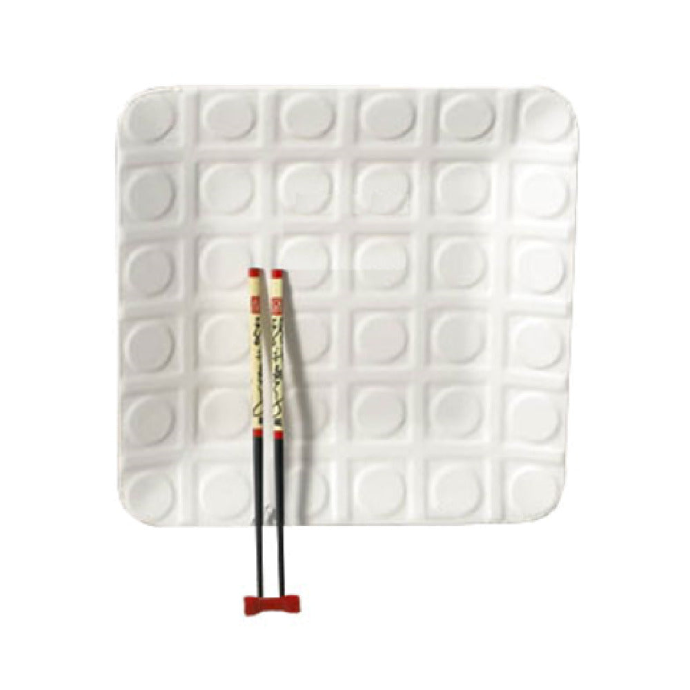 Bon Chef 9924CARM Platter 12-1/2" X 12-1/2" Circle Embossed