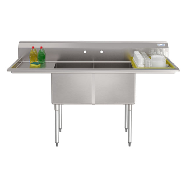 Koolmore KM-SB181814-18B3 Commercial Sink (2) Compartment 72"W