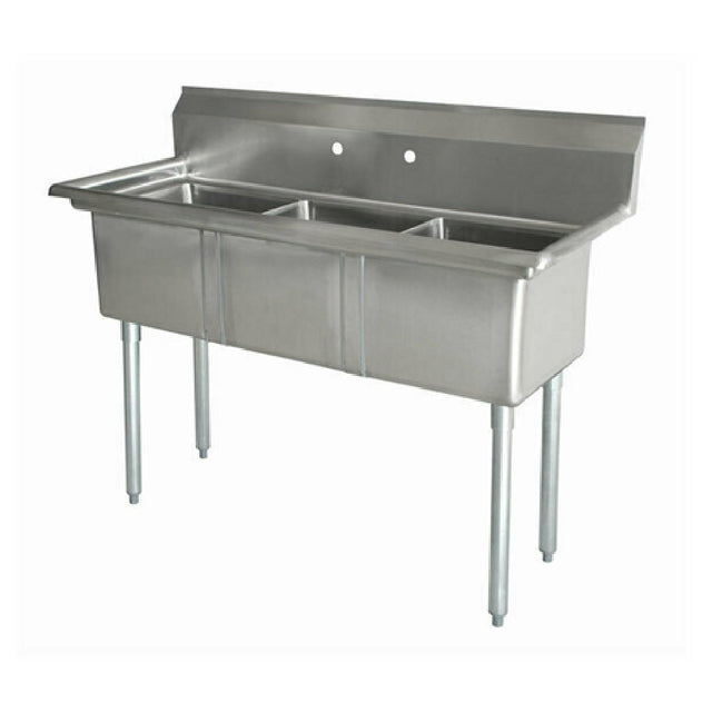 Omcan 43765 (43765) Pot Sink (3) 18" Front To Back X 18" Wide X 11" Deep Bowls