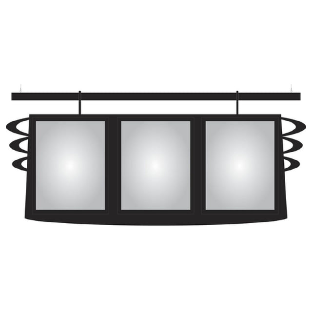 Hubert 54155 - Menu Board, 3-pocket, Hanging