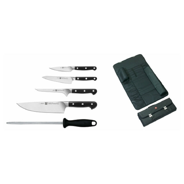 Zwilling 38450-006 Zwilling® Pro Knife Roll Set. 6-piece Includes: 8" Chef Knife
