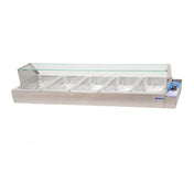 Omcan 43055 (FW-CN-1435) Bain Marie Countertop 56-1/2"W X 13-7/8"D X 12-13/32"H