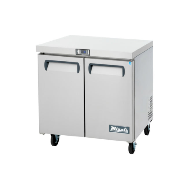 Migali Industries C-U36R-HC Competitor Series® Undercounter Work Top Refrigerator Two-section