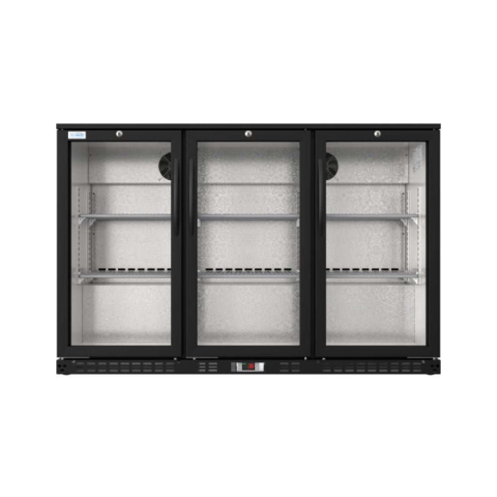 Koolmore BC-3DSW-BK - Back Bar Refrigerator, Three-section, 53"W X 20"D X 35"H
