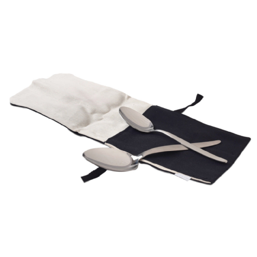 JB Prince U709 Gray Kunz Spoon Set 2-piece Includes (1) 9" And (1) 7-1/2" Solid Serving Spoons