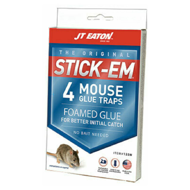 Royal JT 133N - JT Eaton Stick-Em Mouse Glue Trap, 4" X 3", Peanut Butter Scented (4 Each Per Pack, 24 Packs Per Case)