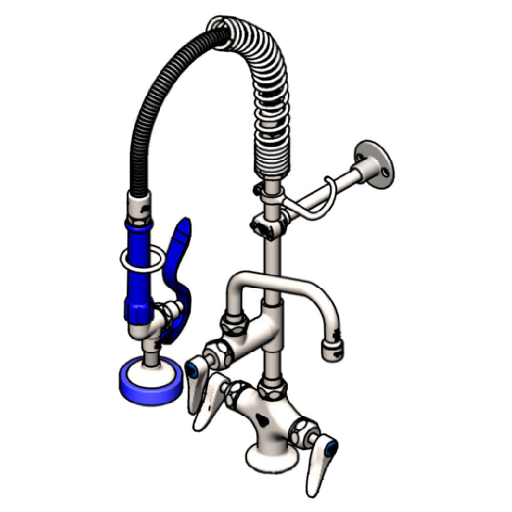 T&S Brass SMPK-2DLN-06-CR Mini Pre-Rinse Unit Single Hole Deck Mount Mixing Faucet