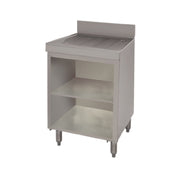 Advance Tabco CRD-2BM-X Special Value Drainboard Open Cabinet Base With Mid-shelf