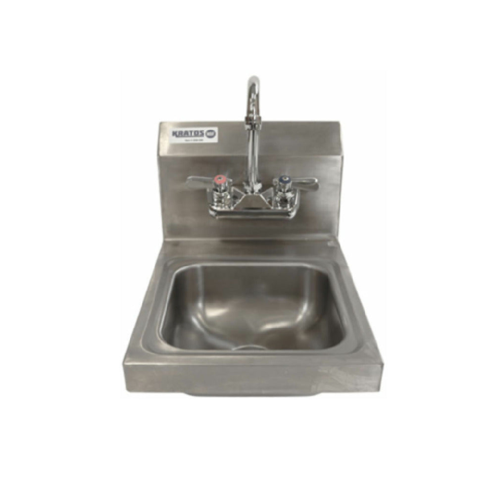 Hubert 28W-090 - Kratos® Commercial Hand Sink With Gooseneck Faucet, 12"W X 16"D X 12. 75"H
