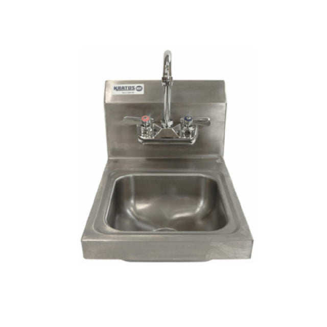 Hubert 95934 - Kratos® Commercial Hand Sink With Gooseneck Faucet, 12"W X 16"D X 12. 75"H