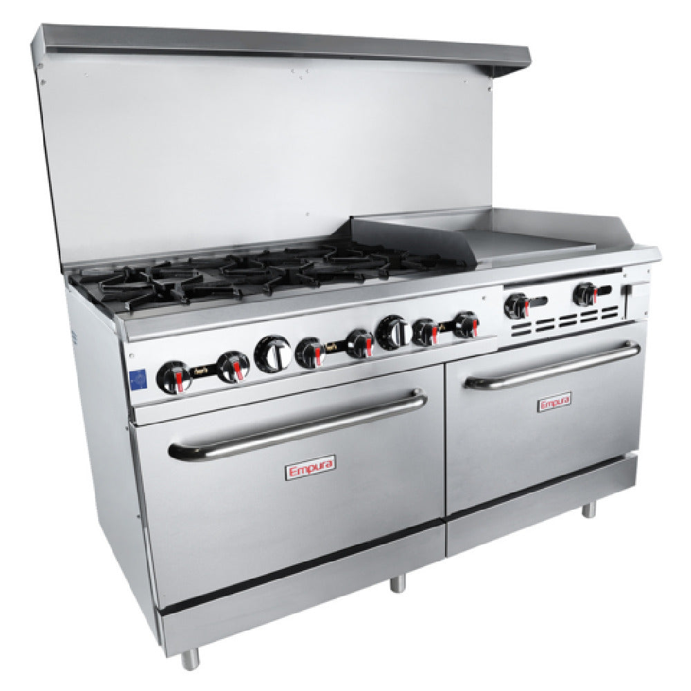 Empura EGR60-G24_NAT - Double Base Gas Range, Natural Gas, 60"W X 32-5/8"D X 60-1/8"H