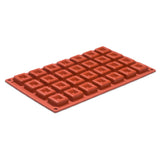 JB Prince M511 Z Pavoni Mold 12"L X 7"W (28) Mini Square Savarin