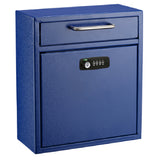 Alpine Industries ADI631-05-BLU-KC Mailbox 10-4/10" X 4-1/2" X 12"H Wall Mountable
