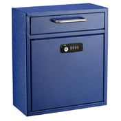 Alpine Industries ADI631-05-BLU-KC Mailbox 10-4/10" X 4-1/2" X 12"H Wall Mountable