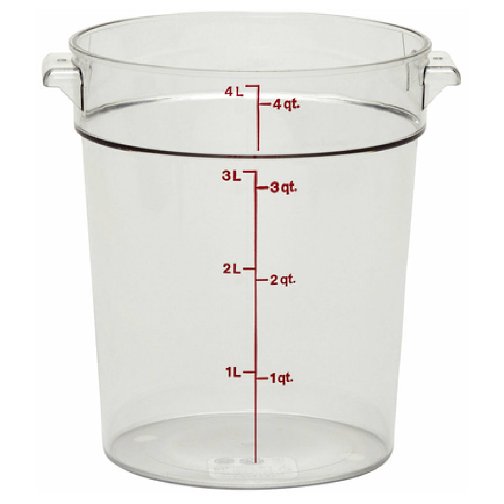 Cambro RFSCW4135 Camwear® Storage Container Round 4 Qt.