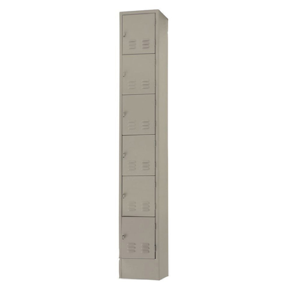 Hubert 14491 - Locker, 6-tier, 12" X 18" X 72"H