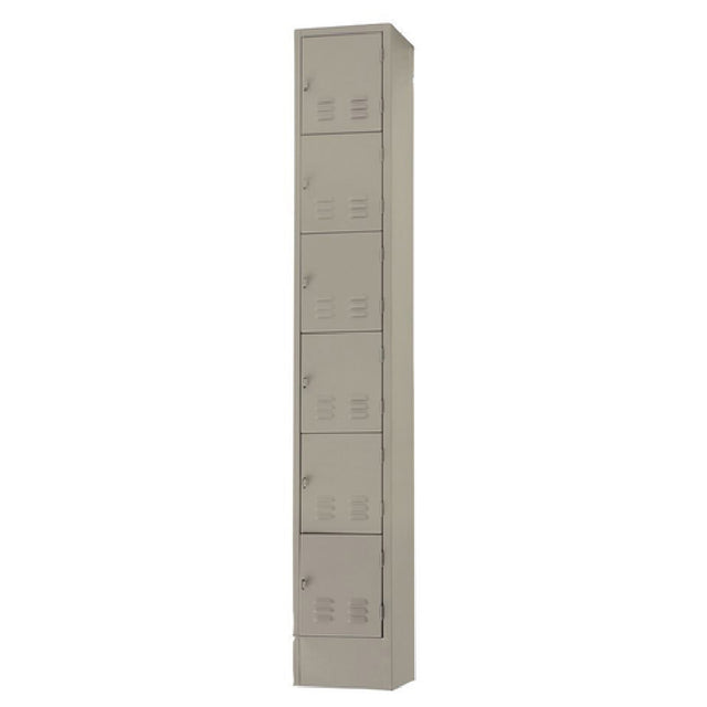 Hubert 14491 - Locker, 6-tier, 12" X 18" X 72"H