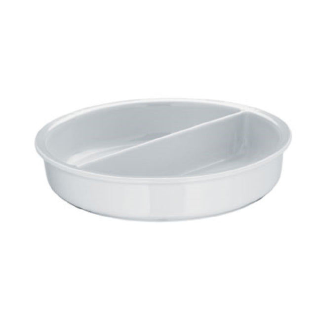 BauscherHepp 60.3073.9990 Chafing Dish Insert 124 Oz. (62 Oz. Each Side) 13-1/4" Dia. X 2-3/4" Deep