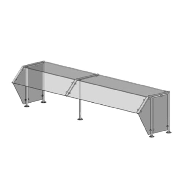 Premier Metal & Glass FM2R 1Guard™ Fixed Self-Service Sneeze Guard Single Sided Guard With Top Shelf