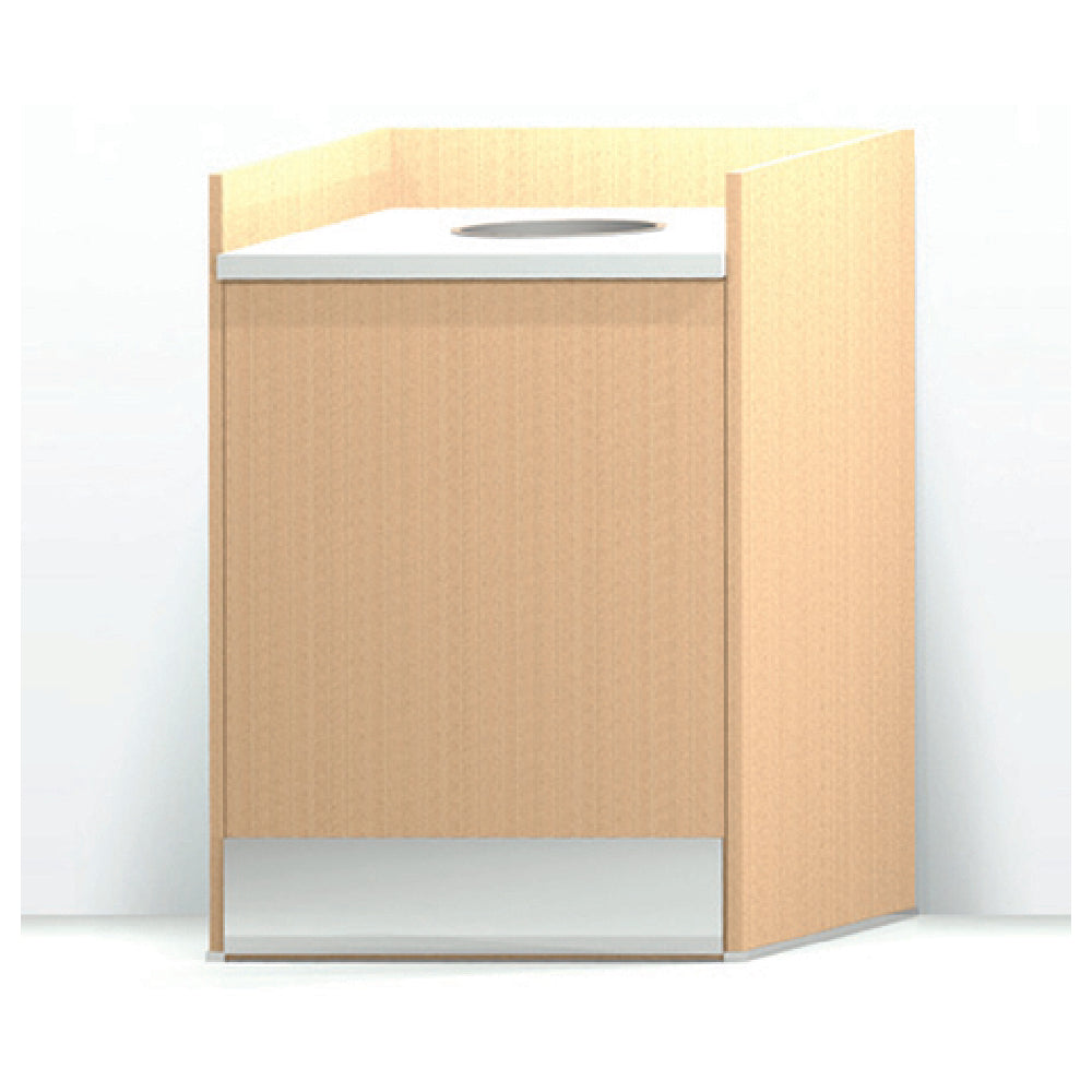Low Temp Industries 82-TR3-L SpecLine Trash Receptacle 82-1/2"W X 30"D X 40"H Round Drop Top