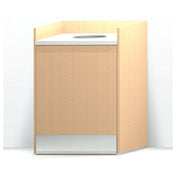 Low Temp Industries 82-TR3-L SpecLine Trash Receptacle 82-1/2"W X 30"D X 40"H Round Drop Top