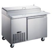 Omcan 50042 (PT-CN-1270-HC) Refrigerated Pizza Prep Table One-section Side Mount Self-contained Refrigeration