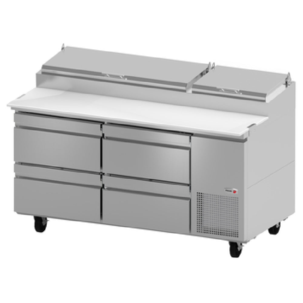 Fagor Refrigeration FPT-67-D4 19054987 Refrigerated Pizza Prep Table 67-1/4"W