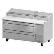 Fagor Refrigeration FPT-67-D4 19054987 Refrigerated Pizza Prep Table 67-1/4"W