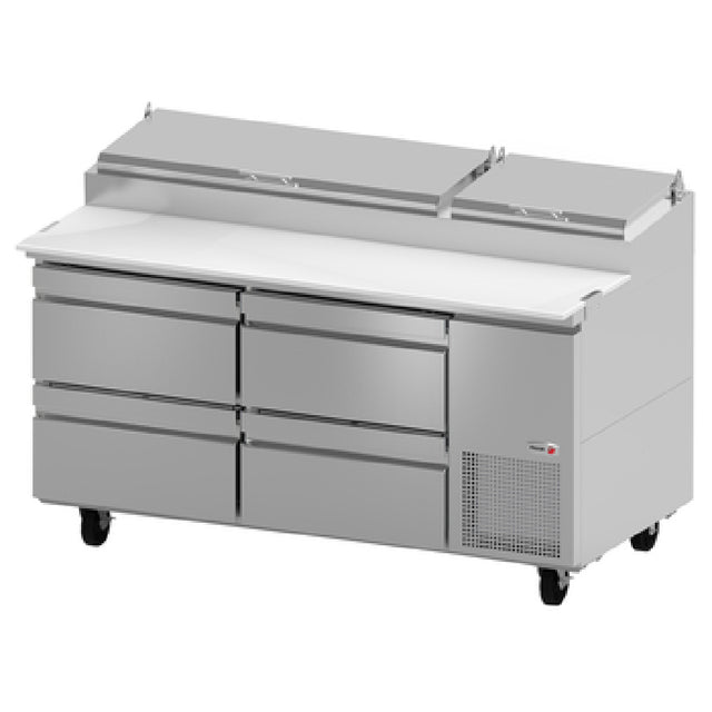 Fagor Refrigeration FPT-67-D4 19054987 Refrigerated Pizza Prep Table 67-1/4"W