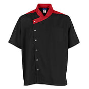 KNG 2779BKRDS Kng Sm Uptown Chef Coat Lw Black/red