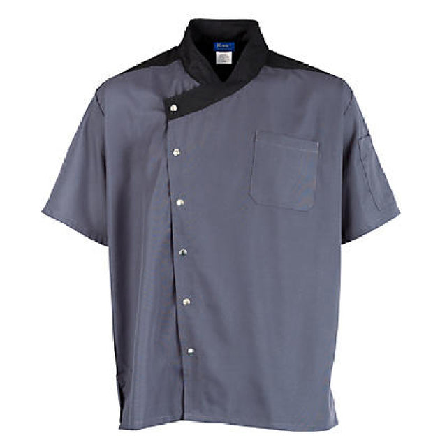 KNG 2779SLBKXL Kng Xl Uptown Chef Coat Lw Slate/black