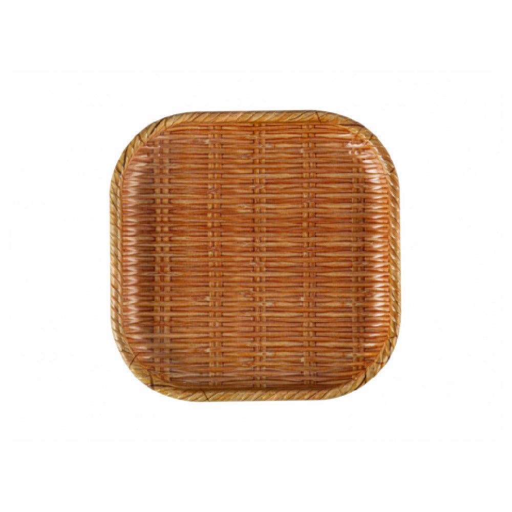 CAC China XBMB-SQ16 Bamboo Grove Plate 10-1/2"W X 10-1/2"D X 3/4"H Round