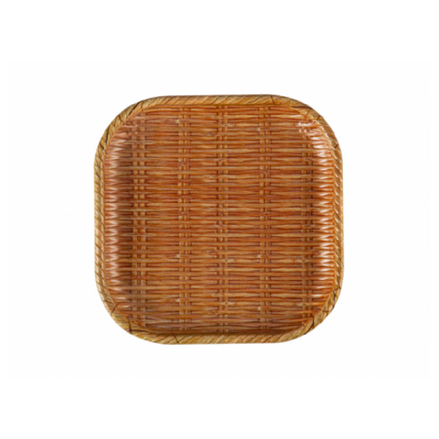 CAC China XBMB-SQ16 Bamboo Grove Plate 10-1/2"W X 10-1/2"D X 3/4"H Round