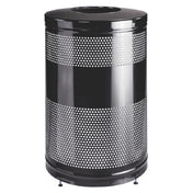 Rubbermaid FGS55ETBKPL Howard Classics Recycling Receptacle "Cans Or Bottles"