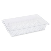 Rubbermaid FG330300CLR Colander/Drain Tray 26"L X 18"W X 5"H Fits All Food Tote Boxes 6" Deep Or Greater
