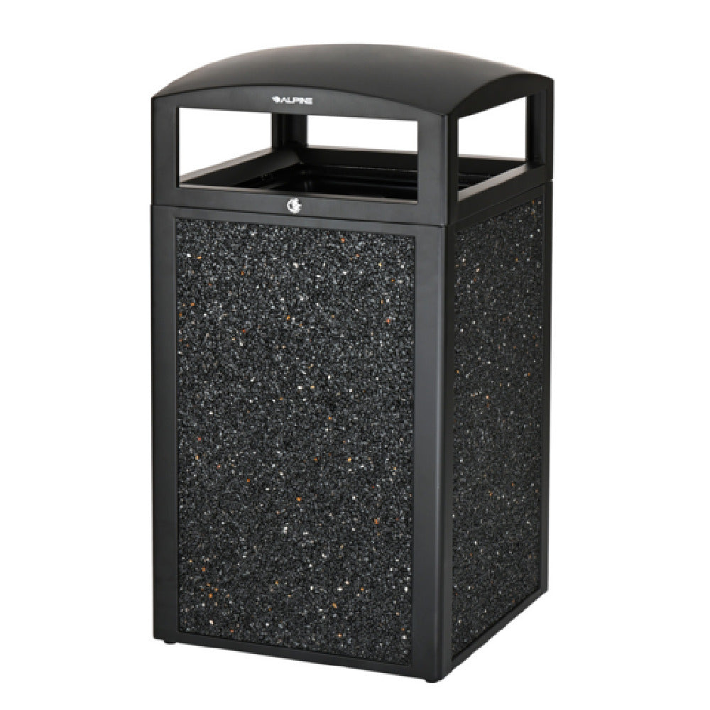 Alpine Industries ALP471-40-GRYS All Weather Trash Container 40 Gal. 21" X 21" X 41-1/3"H