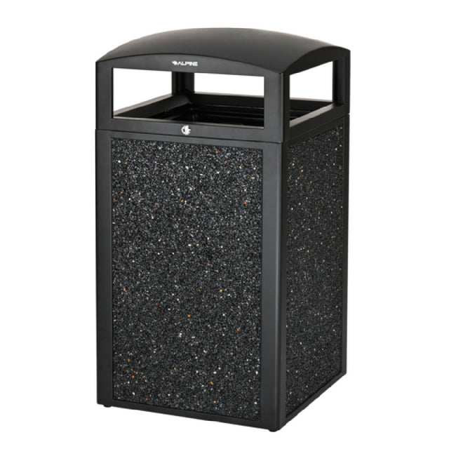 Alpine Industries ALP471-40-GRYS All Weather Trash Container 40 Gal. 21" X 21" X 41-1/3"H