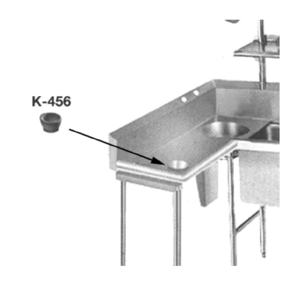 Advance Tabco K-456 Scrap Block Installed