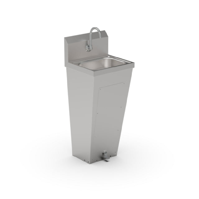 John Boos PBHS-F-1410-FV1-T-X Pro-Bowl Hand Sink Floor Mount Tappered Pedestal