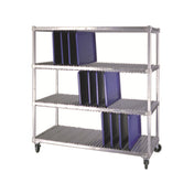 New Age Industrial 95333 Tray-Drying Rack Mobile 3 Tray Levels